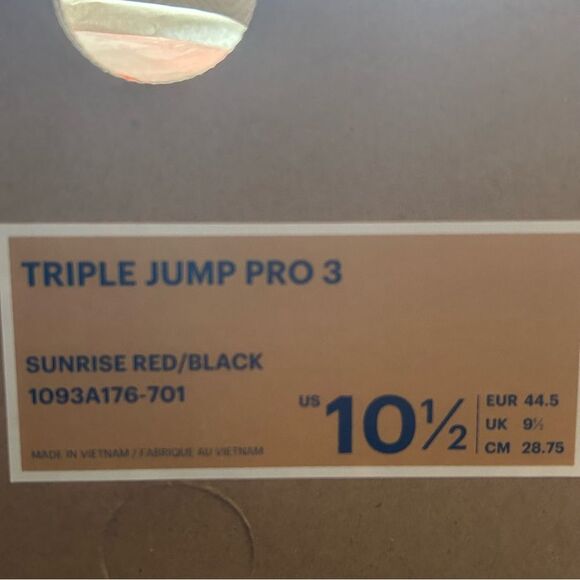ASICS Triple Jump Pro 3 Mens Track And Field Shoes Cleats‎ Sunrise Red Size 10.5 main image 8